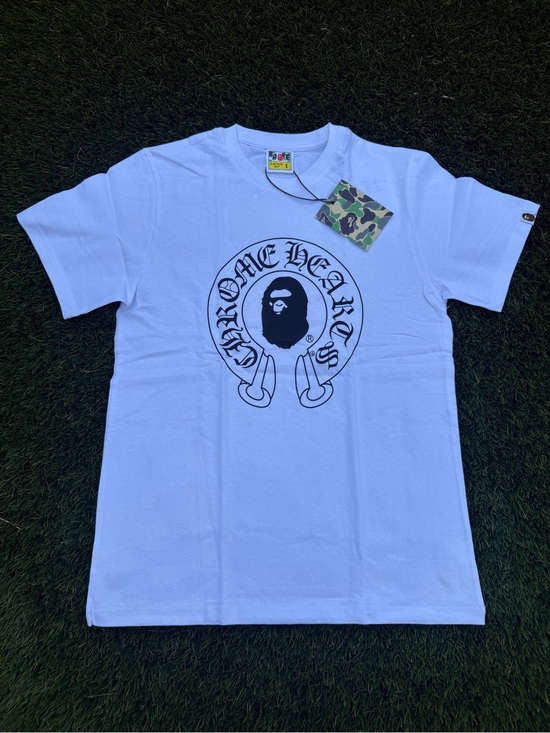 A Bathing Ape Other - Chrome Hearts x BAPE White Short Sleeve Logo Tee